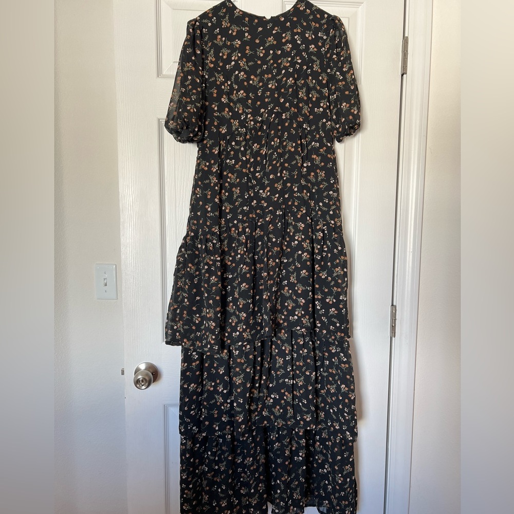 Nasty Gal Collection tiered maxi dress size 8 new with tags